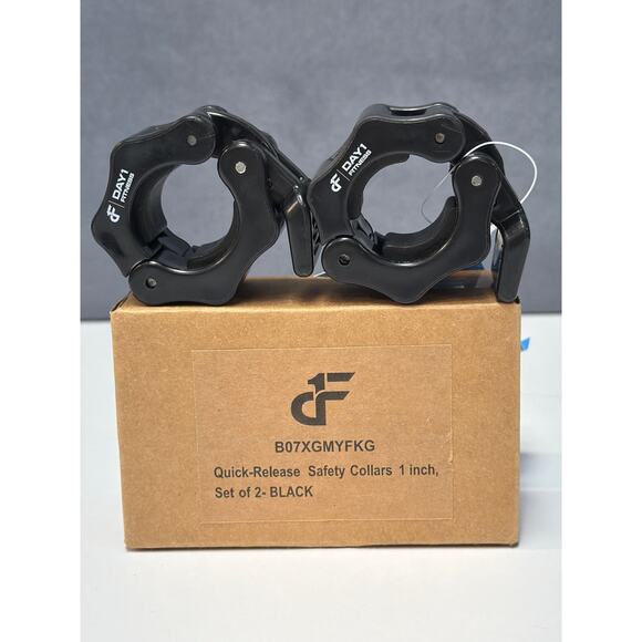 Day 1 Fitness Other - Barbell Clamps 1 Inch, Exercise Collars 1"(25Mm) Quick Release Pair of Locking